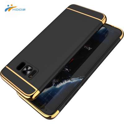 XDDZ 3 in 1 Back Cover Hard Luxury Electroplated Phone Case for Samsung Galaxy S8 Cover Case, Ultra-thin