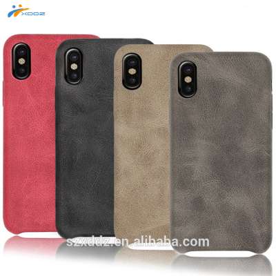 XDDZ 2018 New Product Retro Phone Case for iPhone X PU Microfiber Leather Case for iPhone X Phone Cover