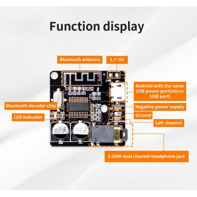 VHM-314 Bluetooth Audio Receiver board Bluetooth 5.0 mp3 lossless decoder board Wireless Stereo Music Module